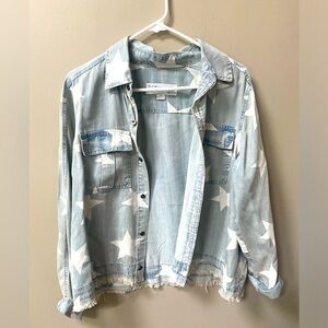 Vintage Havana soft denim star button up shirt